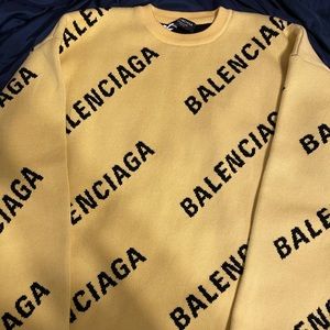 Yellow logo Balenciaga Sweater